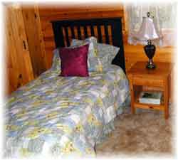 The loft bedroom.